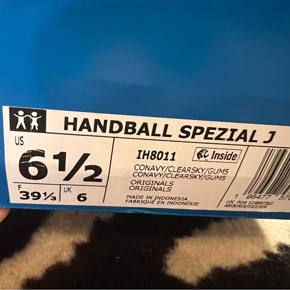 Adidas Handball Spezial Shoes Collegiate Navy Clear Sky Size Youth 6.5/Women 7.5 - Picture 14 of 16